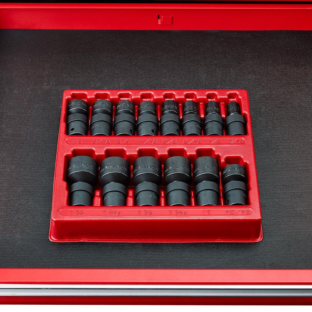 1/2 in. Drive SAE Impact Swivel Socket Set, 14-Piece J954898