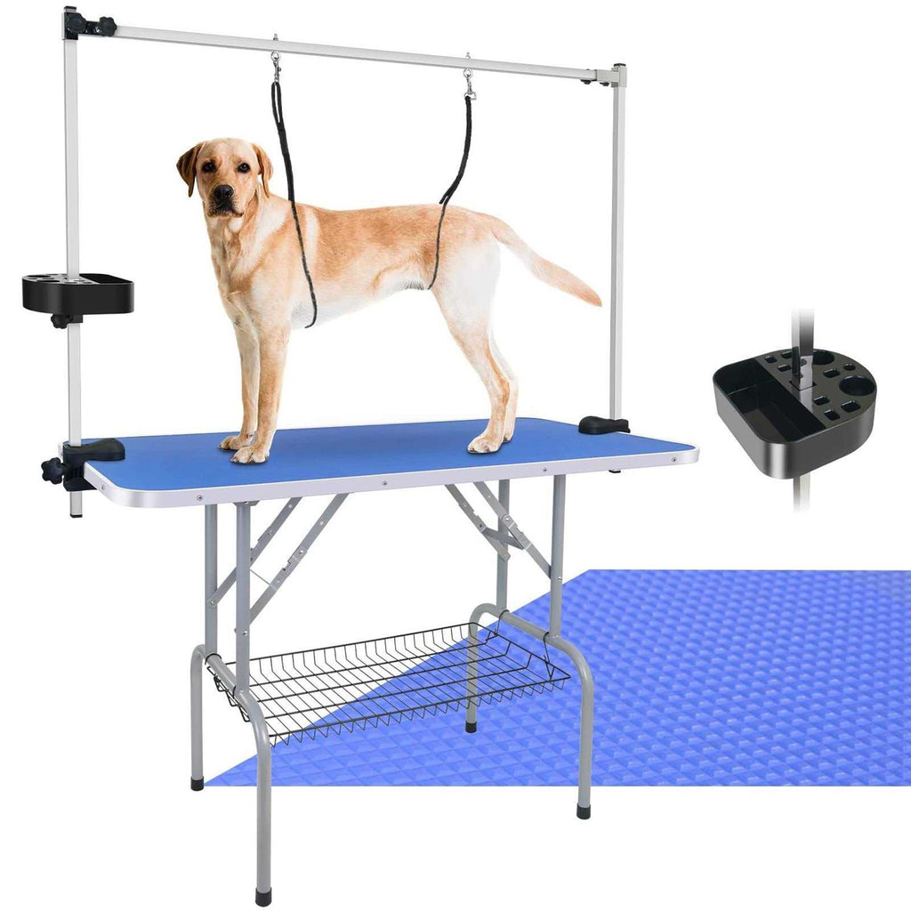 45'' Foldable Heavy Duty Dog Grooming Table with Tool Holder Z240