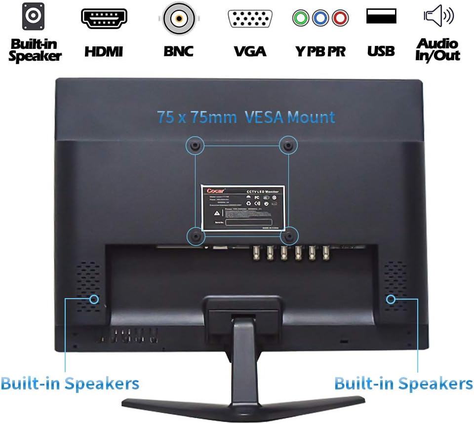 18.5 CCTV Monitor TFT LCD Display 1336x768 Q5085