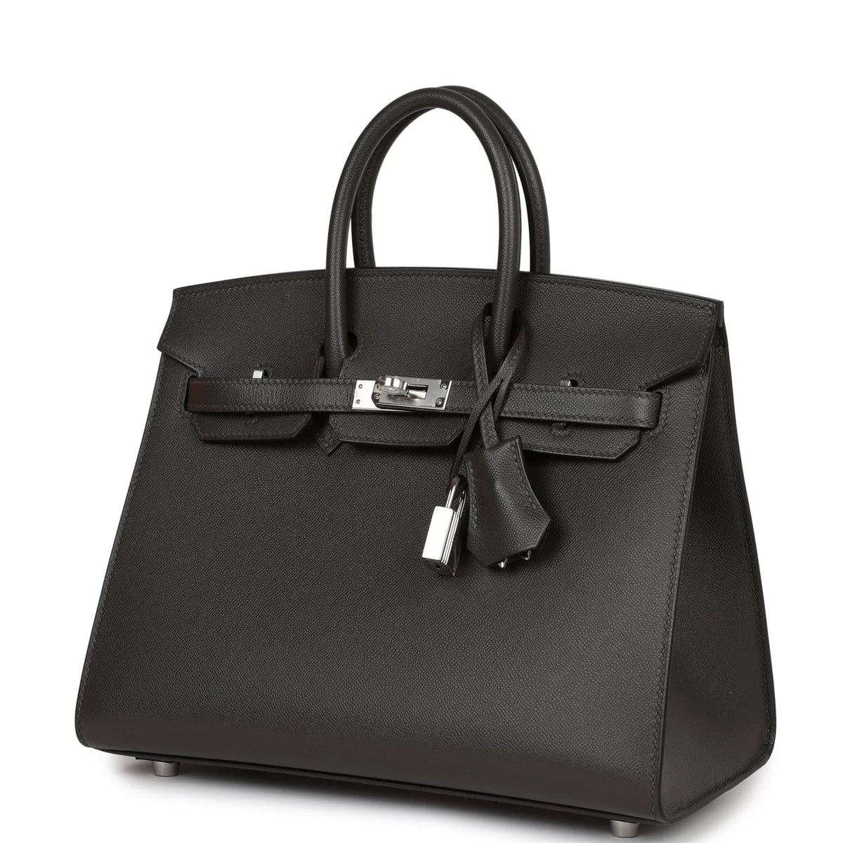 Birkin 25 Gris Meyer Palladium Hardware C3988