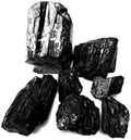 Black Crystal Tourmaline 250 Gm Healing Stone L625