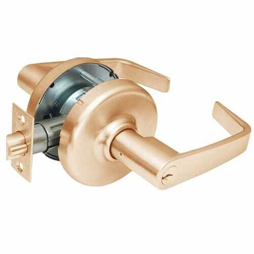 Heavy Duty Cylindrical Locksets with Lever in Satin Bronze H909254