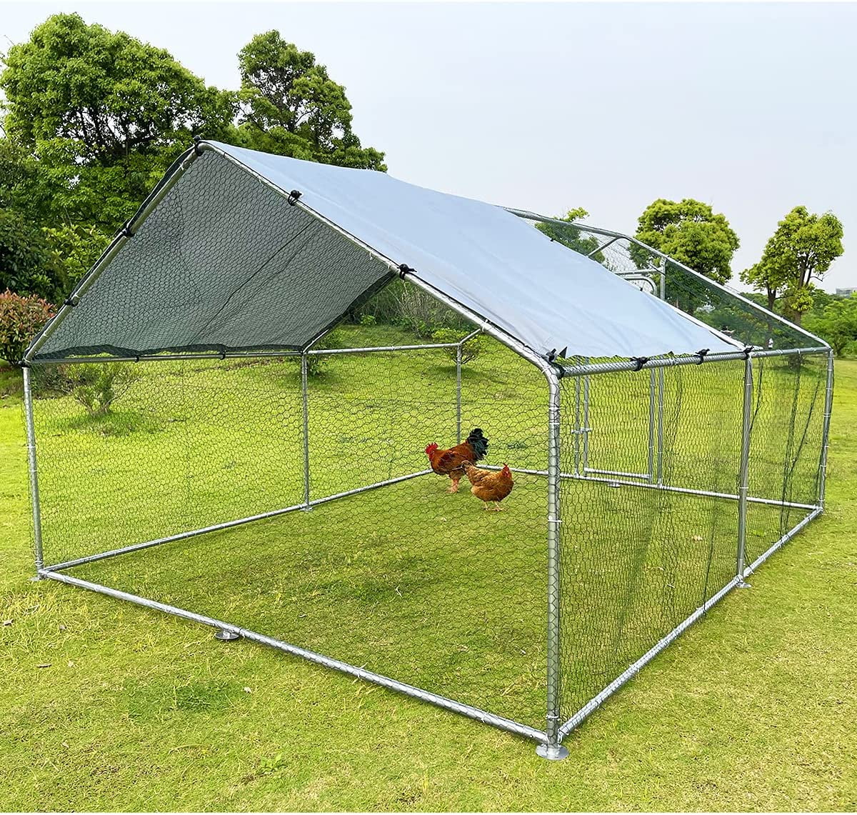 Extra Large 10 x 13 ft Metal Walk-in Chicken Coop W801