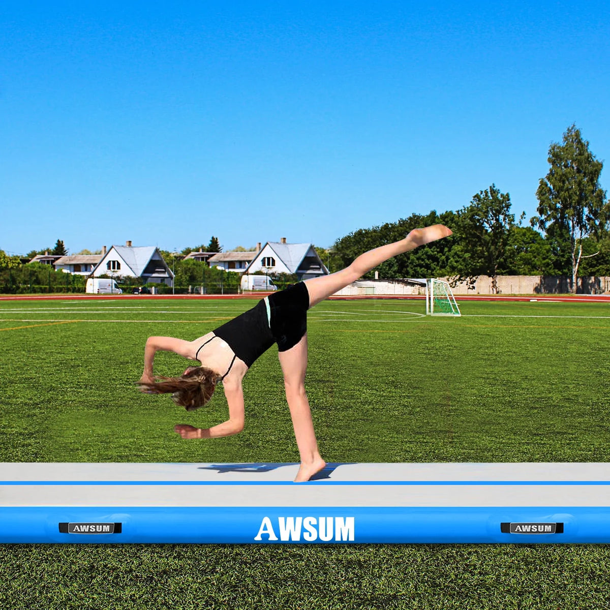 Inflatable Air Gymnastics Mat 4 inches Thick with Electric Pump J748
