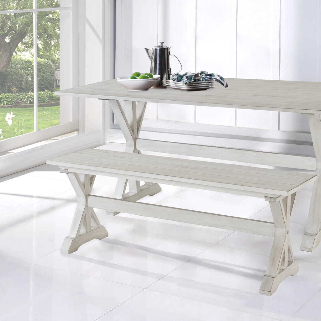 Backless Wood Dining Bench A397887