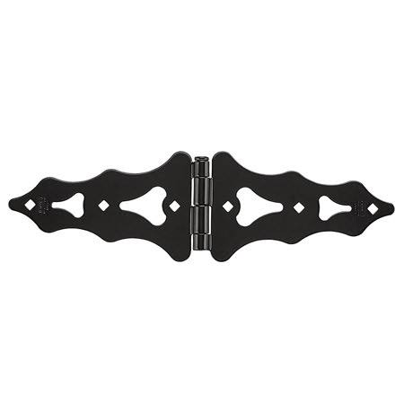 Heavy Duty Strap Hinges 8 inch Satin Black 2 Pack F394080
