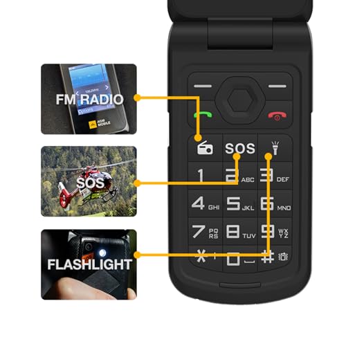 4G LTE Unlocked IP68 Waterproof Dual SIM Flip Phone H932585