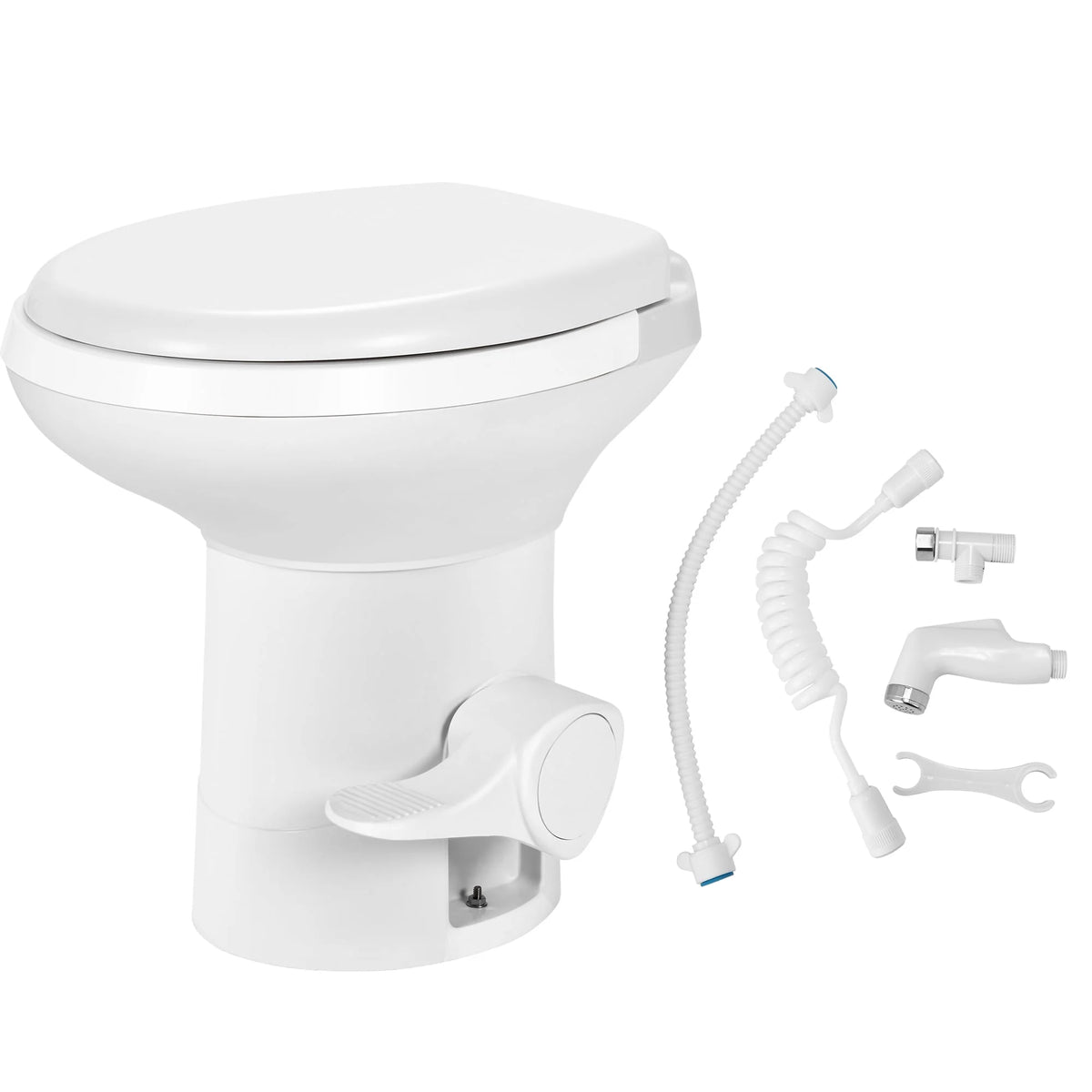 6.6 Gallon Gravity Flush RV Toilet with Hand Sprayer X337