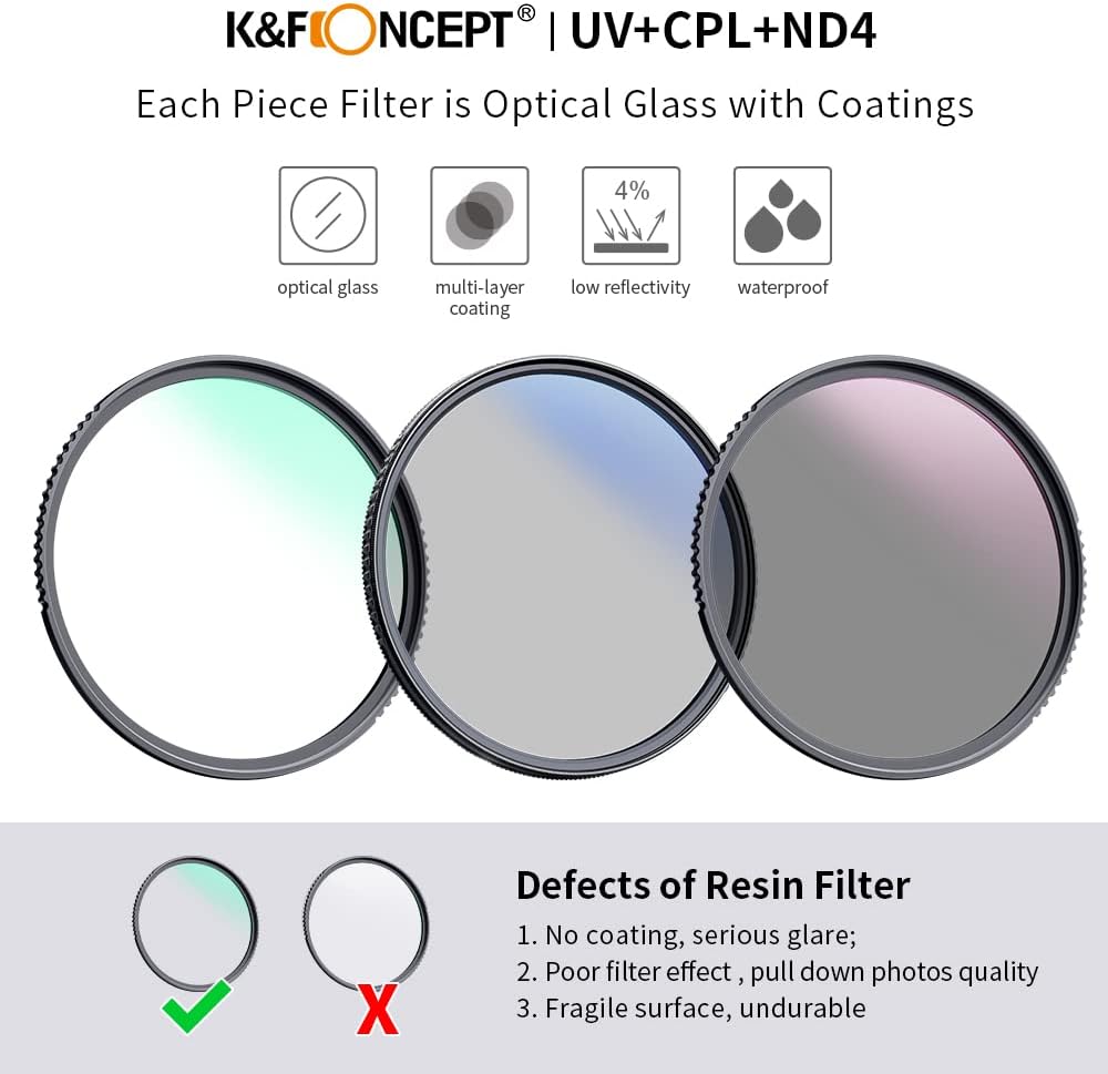 82mm UV CPL ND Lens Filter Kit A332
