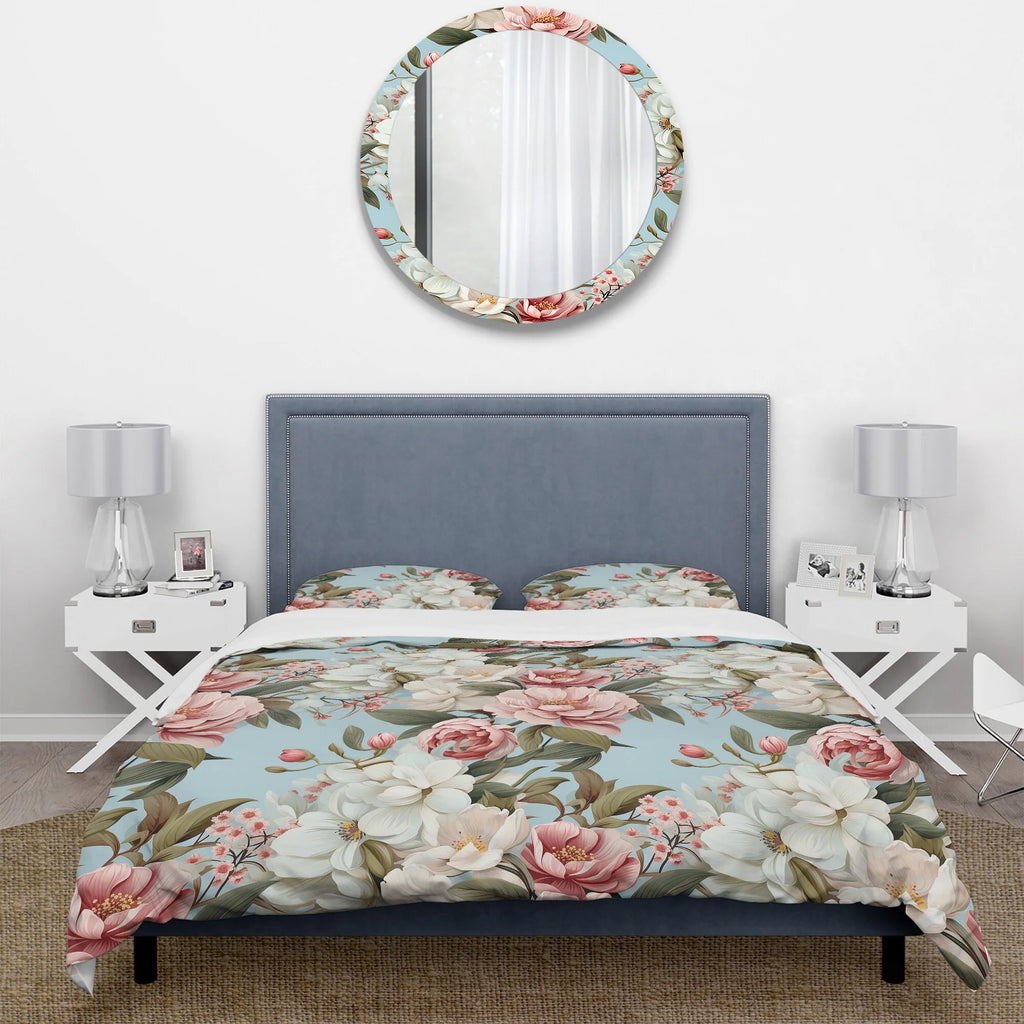 Floral Bedding Coverlet Set with 2 Shams H218