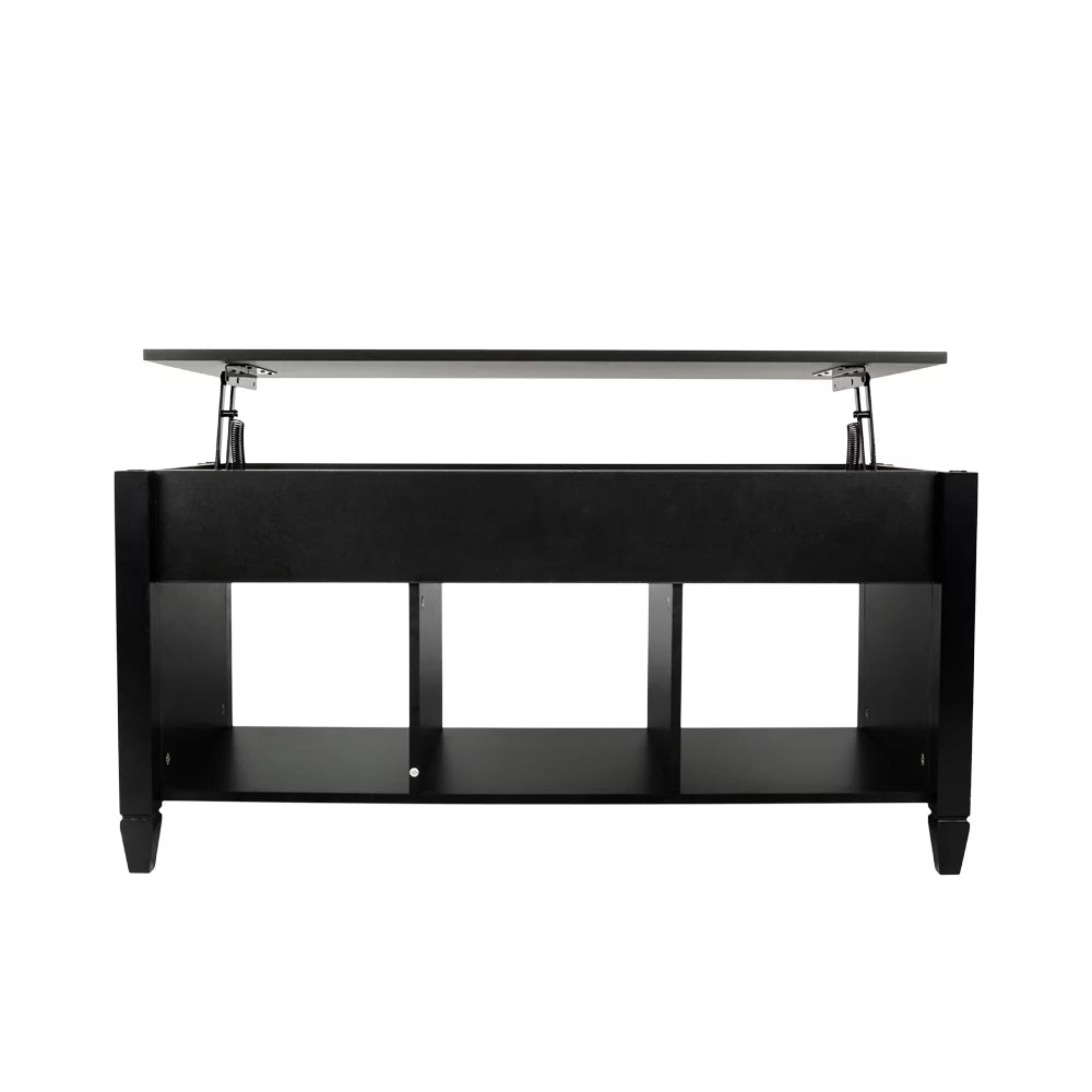 Black Lift Top Coffee Table with Hidden Storage W36022