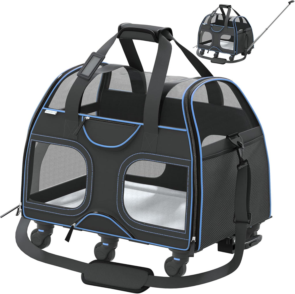 Airline Approved Soft Sided Pet Carrier with Wheels J702