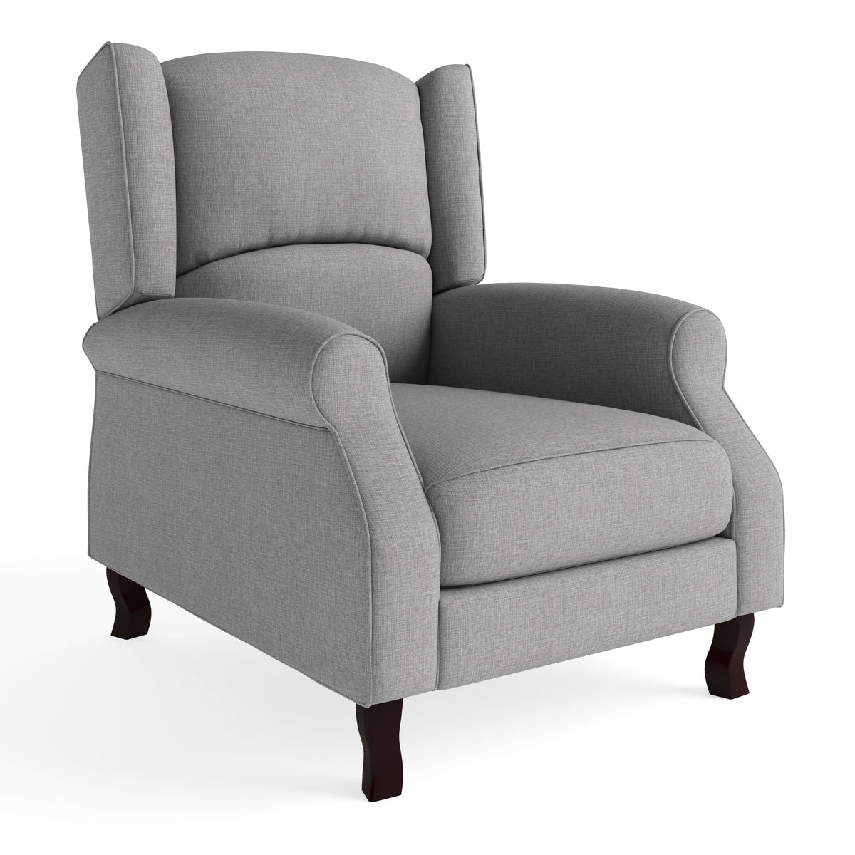 Modern Wingback Linen Fabric Accent Recliner Chair Dark Grey S265