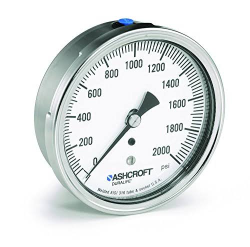 Pressure Gauge 1/4 Thread Center Back Connection Mount P809