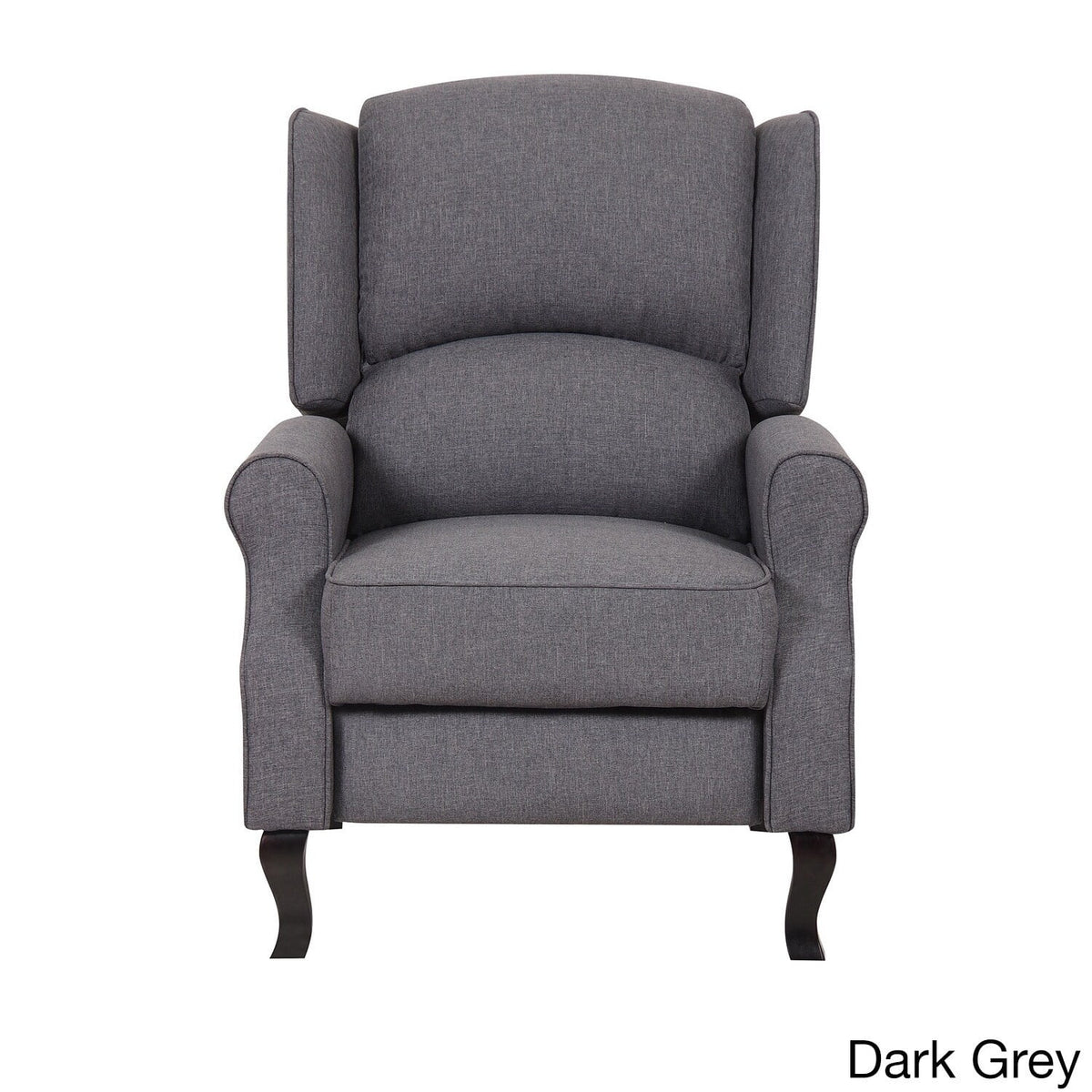 Modern Wingback Linen Fabric Accent Recliner Chair Dark Grey S265