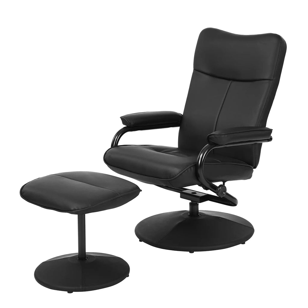 Black Leather Recliner L7693