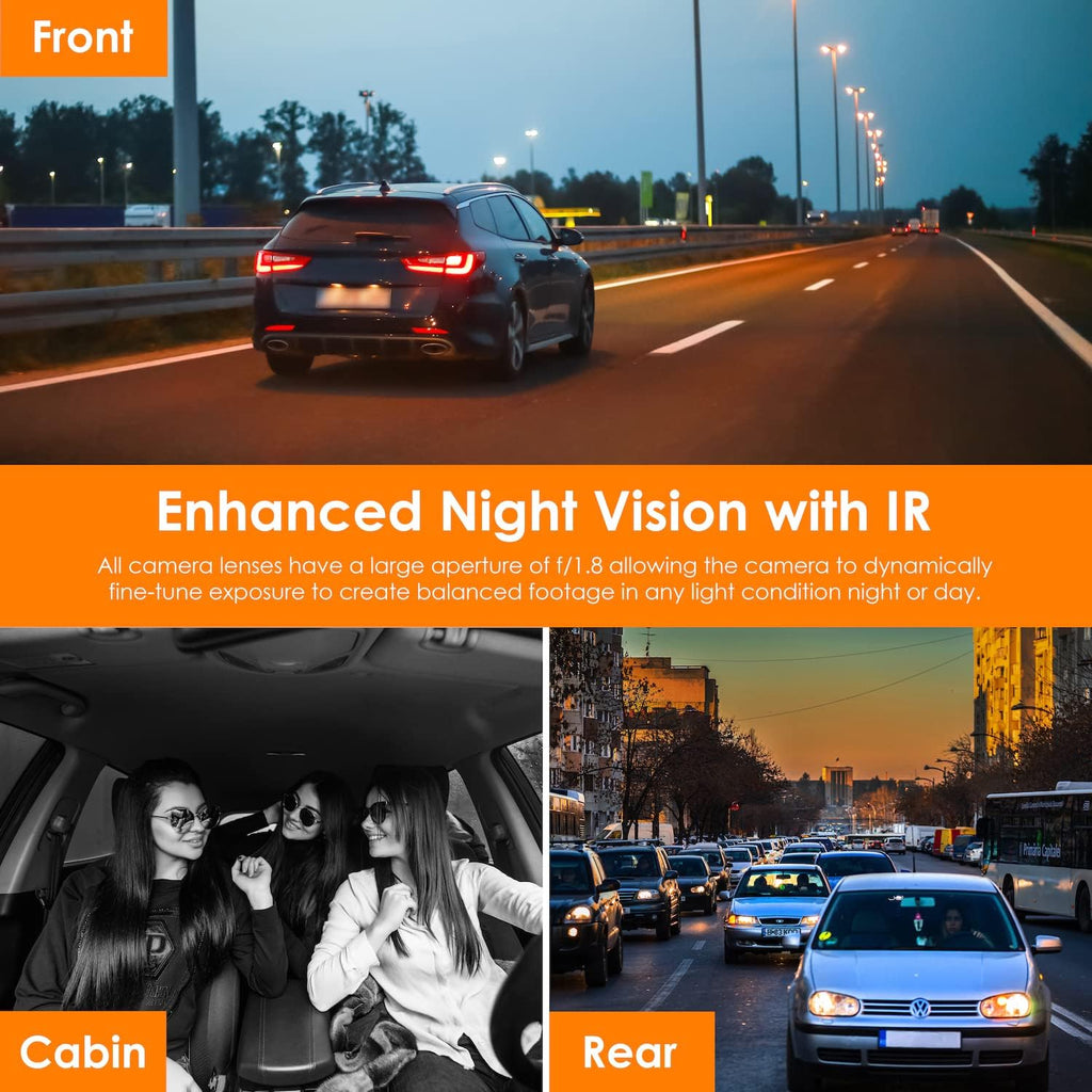Full HD Dual Camera Dash Cam with Infrared Night Vision X840949