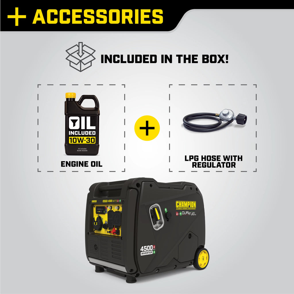 4500-Watt Portable Dual Fuel Inverter Generator V1745