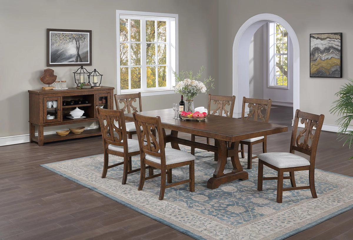 Set of 2 Wooden Cushion Seat Chairs B403