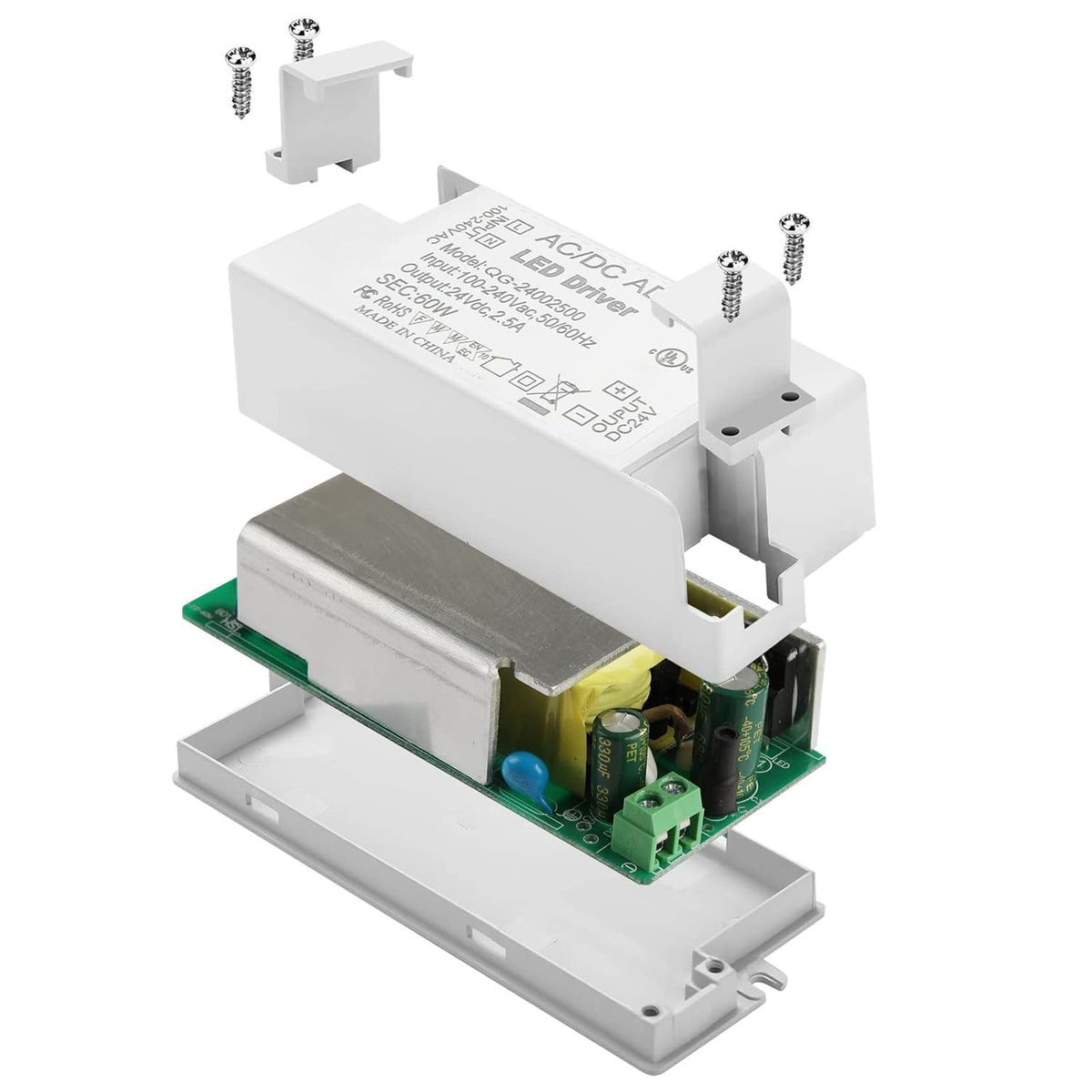 UL Certified AC 100-240V to DC 24V 2.5A Power Supply Adapter V171533