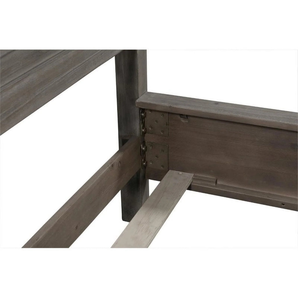 Full Solid Wood Panel Bed J7944