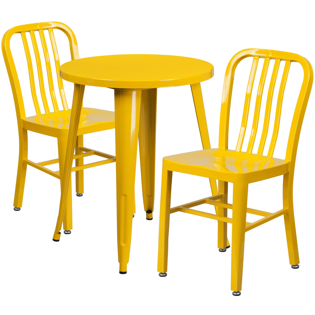 Red Metal Indoor-Outdoor Table Set with 2 Chairs A193