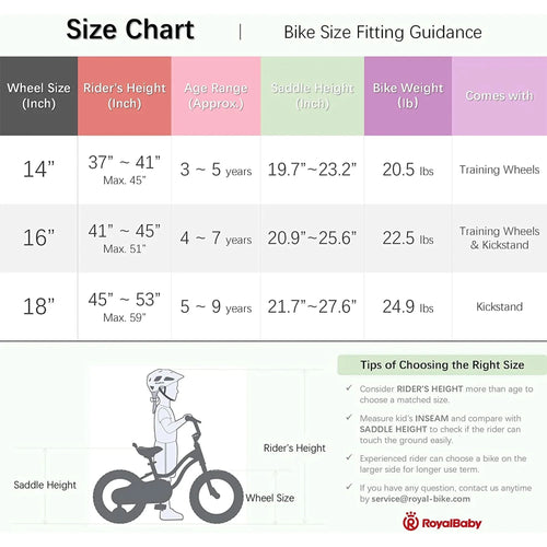 14 Inch Girls Kids Bike with Basket Training Wheels V497