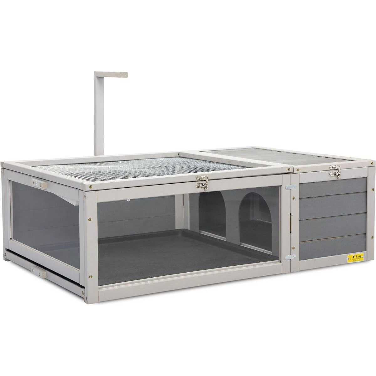 Wooden Tortoise House with Removable Trays Reptile Habitat Y9173