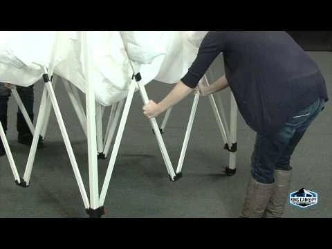 10 x 20 ft. White Frame Pop Up Tent with Red Cover P2623