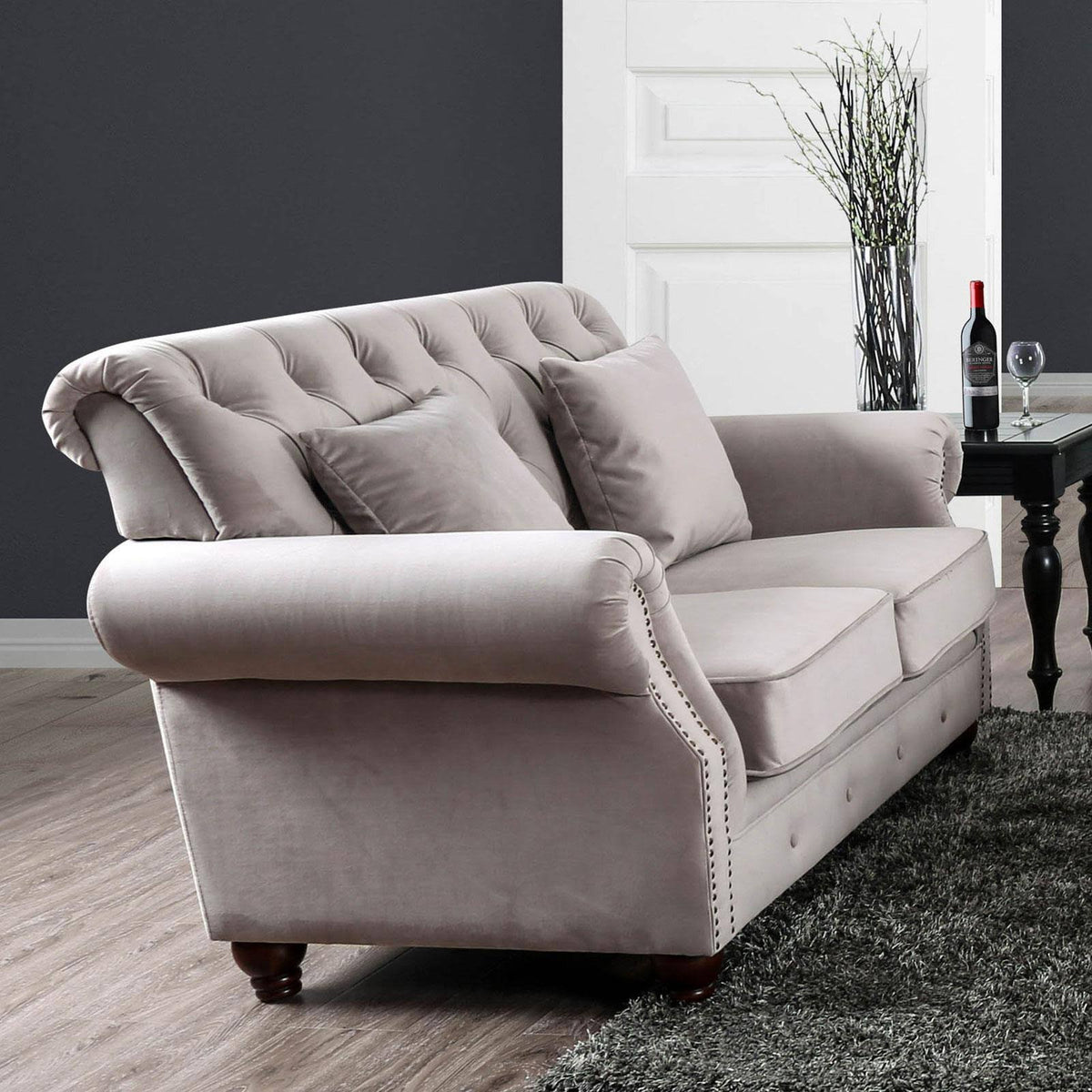 Beige Loveseat K834