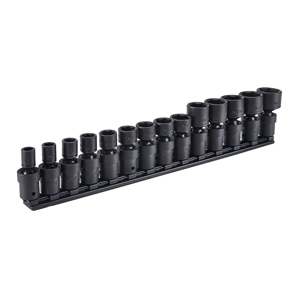 1/2 in. Drive SAE Impact Swivel Socket Set, 14-Piece J954898