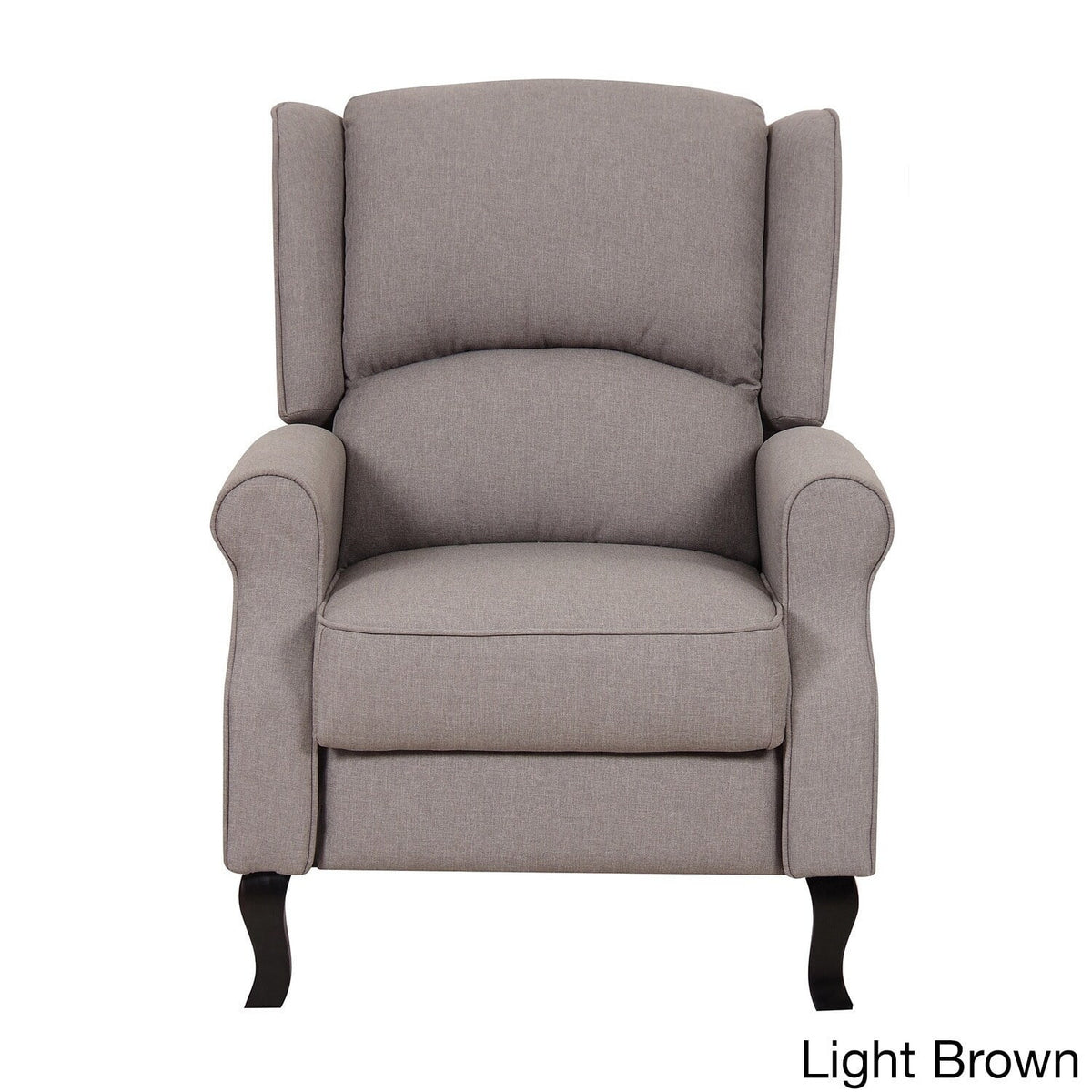 Modern Wingback Linen Fabric Accent Recliner Chair Dark Grey S265