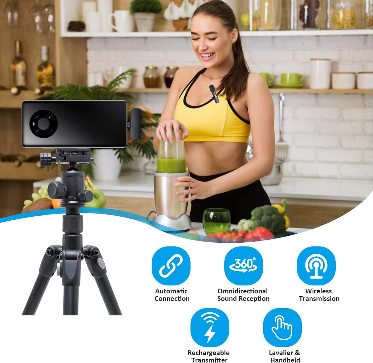 Wireless Lavalier Microphone with USB C Interface J15293