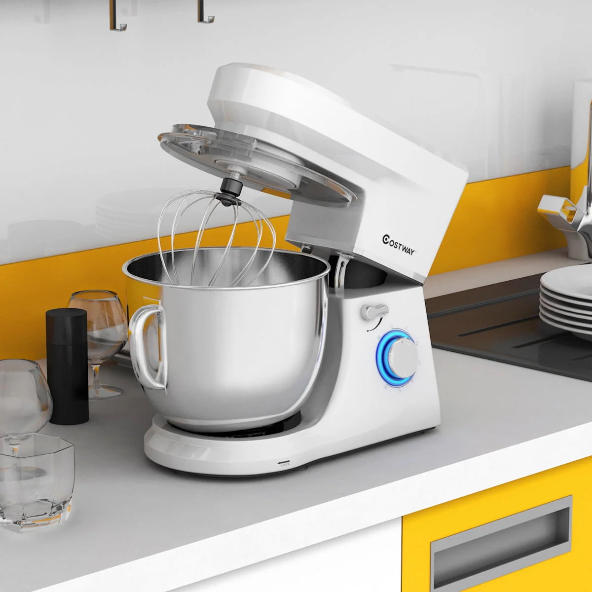 7.5 Qt 6 Speed 660W Tilt-Head Stand Mixer White O980