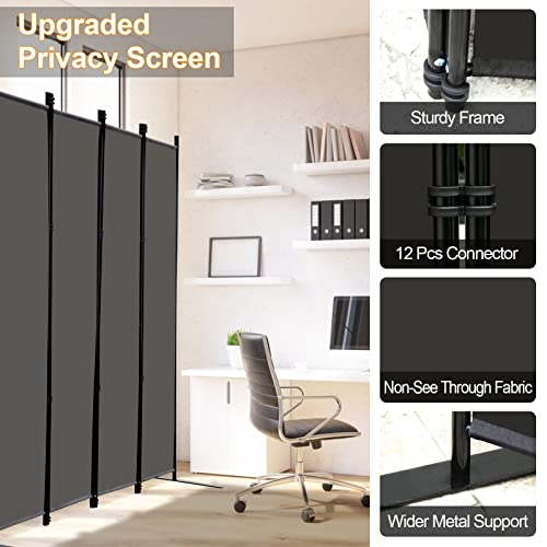 6 Panel Folding Privacy Screen Room Divider E83754