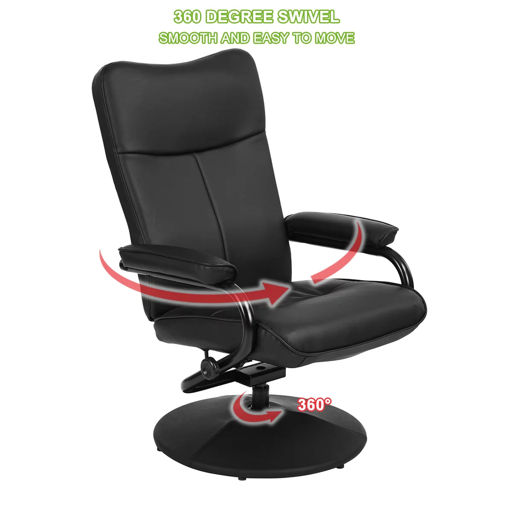 Black Leather Recliner L7693