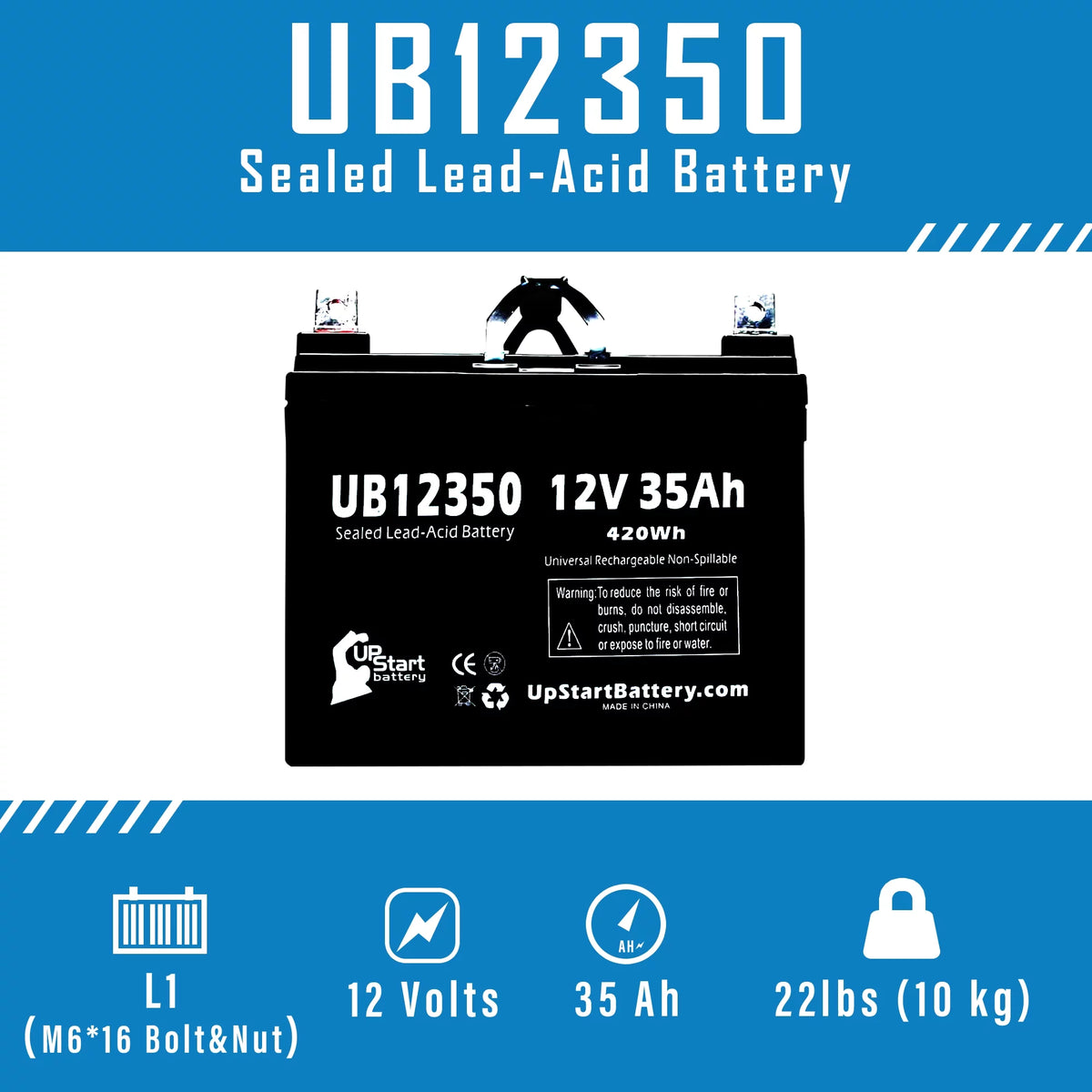 12V 35Ah Sealed Lead Acid Battery M275