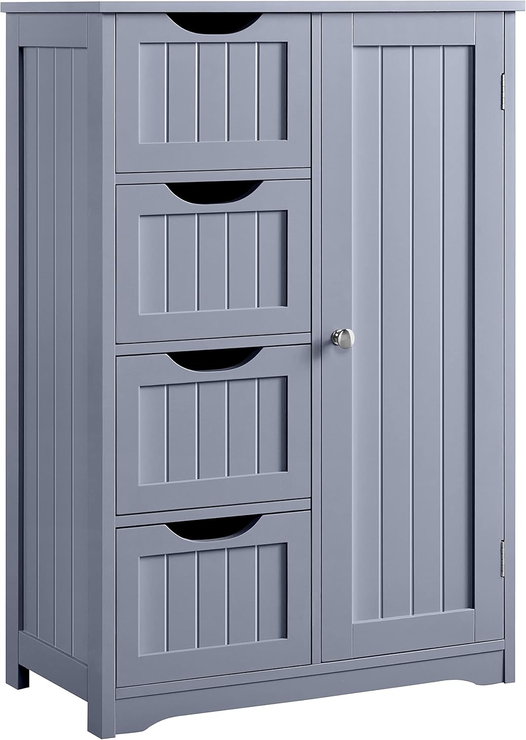 Gray 4 Drawer Bathroom Floor Cabinet W65883