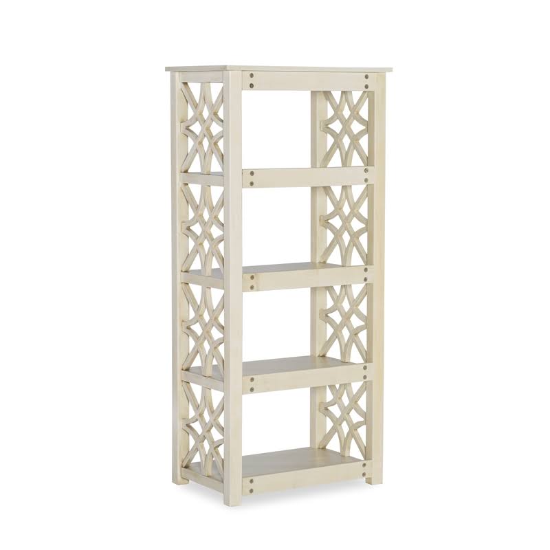 Antique White Wood Bookcase Y375