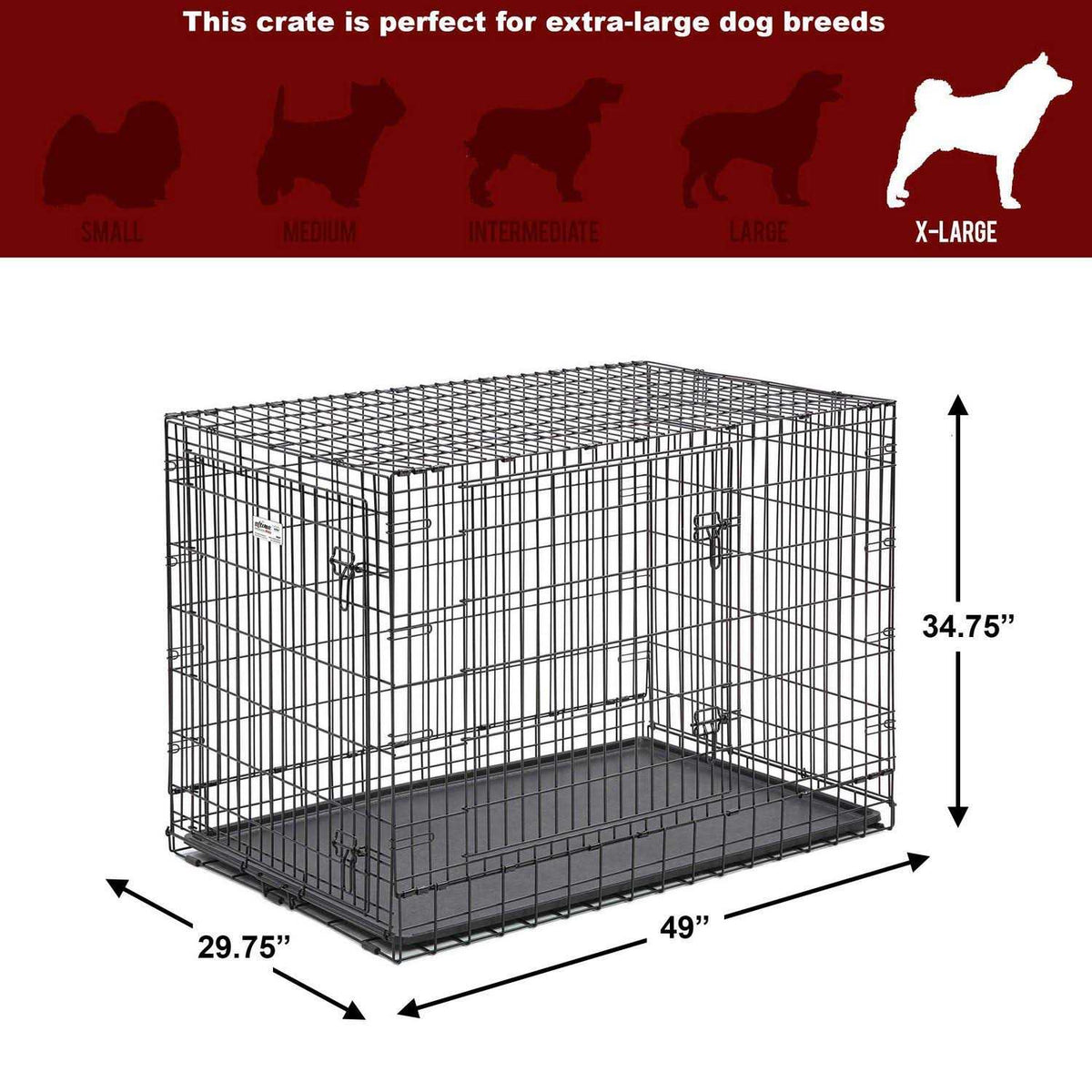 Double Door Dog Crate M270