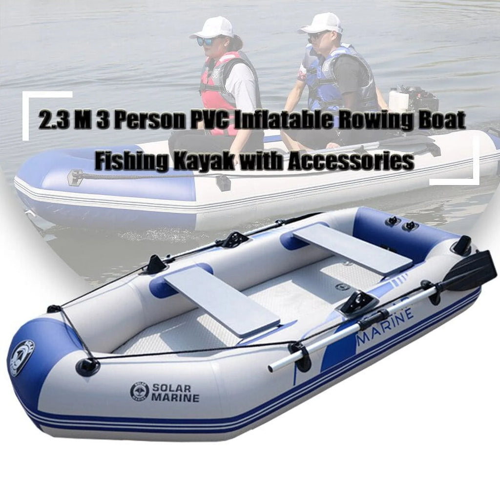 2.3m PVC Inflatable Rowing Boat with Oars and Pump X841140