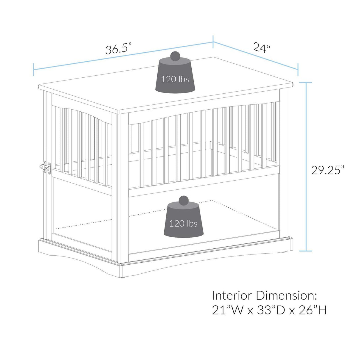 End Table Pet Crate S13458