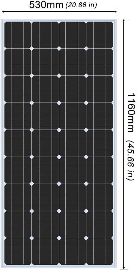 100W 12V Monocrystalline Solar Panel Kit with Charge Controller T84642