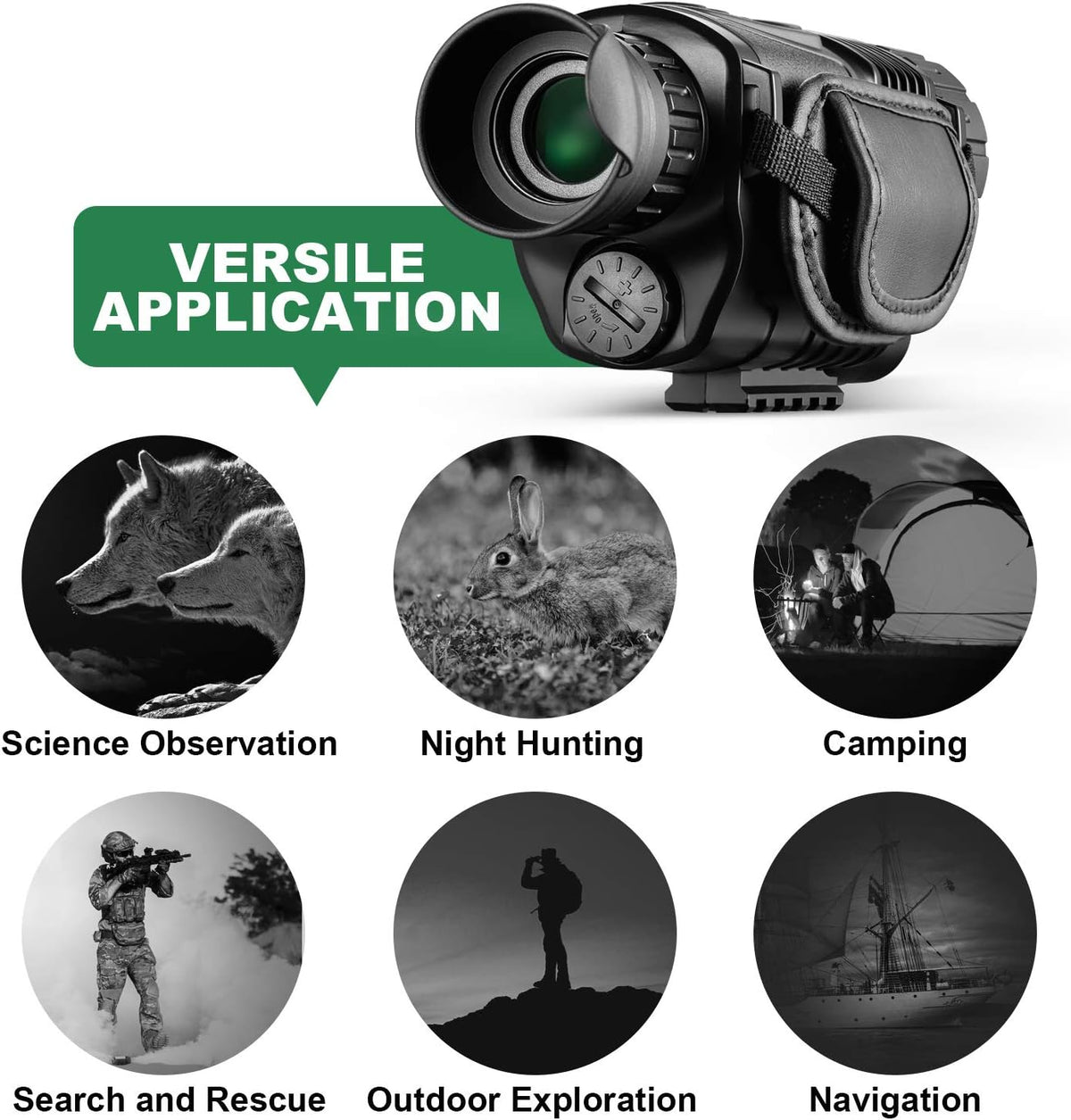 8x40 Infrared Night Vision Monocular Digital Camera R40717