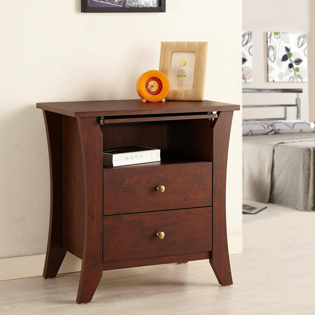 Modern 2-Drawer Nightstand V2524