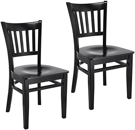 Natural Wood Seat Side Chair Set of 2 M826