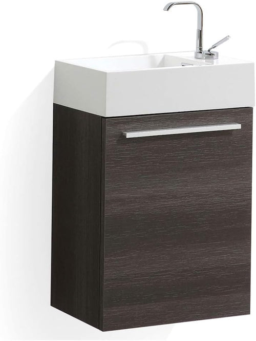 18 Inch Oak Bathroom Vanity with Sink C583