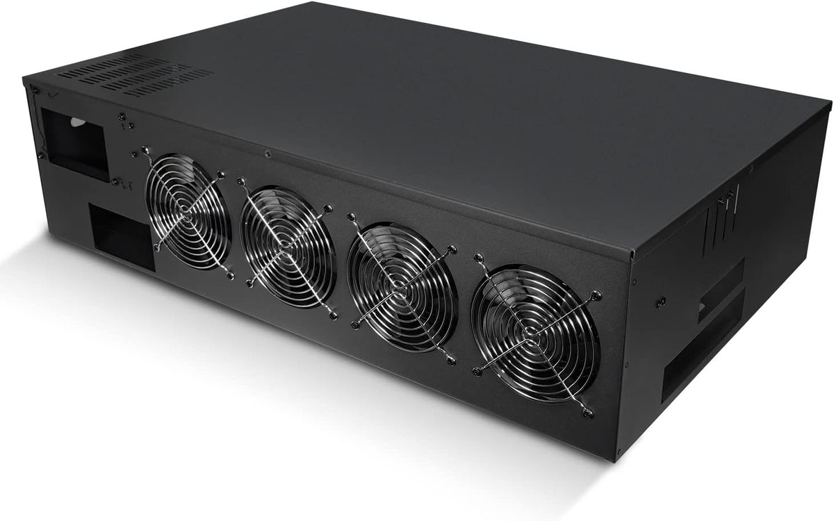 8 GPU Mining Rig Case with Cooling Fans and Motherboard G136