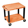 Orange 2 Shelf AV Cart O261