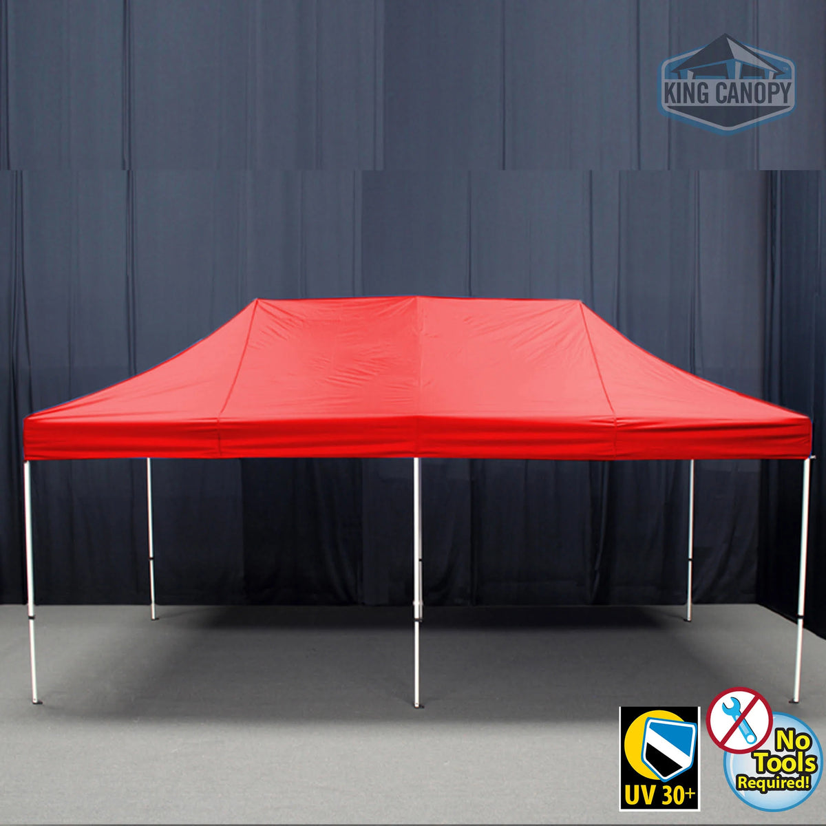10 x 20 ft. White Frame Pop Up Tent with Red Cover P2623